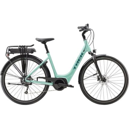 Vélo de Ville Électrique Trek Verve+ 2 Lowstep Bosch 400Wh Shimano Altus 9V Azure